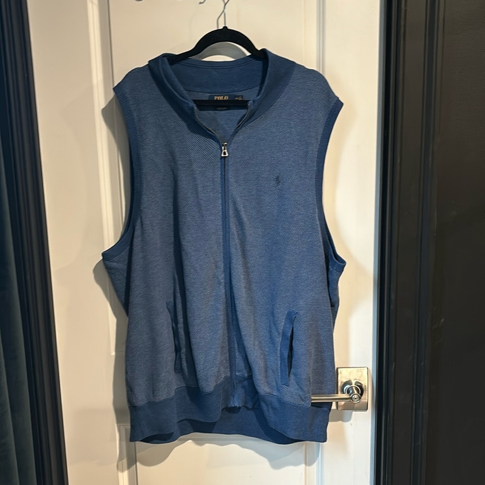 Polo Blue Ralph Lauren 3XB zip up cotton vest